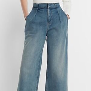 Women's Blue Wide-Leg Jeans